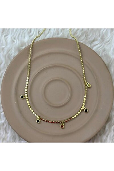 Store Women's Steel Gold Colored Stone Non-Tarnish Dangle Shaker Sequin Chain...