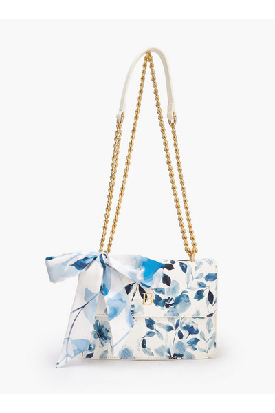 Flora Bella by Shoexpress حقيبة كروسبودي بنقشة زهور وتفاصيل وشاح - ارتفاع 15 ...