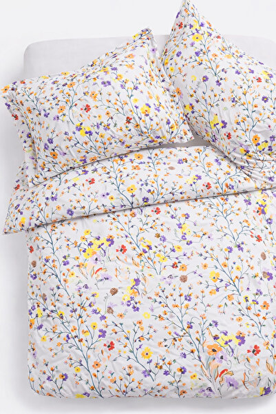 İQON Double Duvet Cover Set Lilac White Setçi̇ft