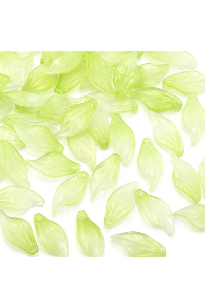 Choice Style 1 50pcs/lot Glass Leaf Beads 9.5X20mmGlazed Crystal Leaves Beads...