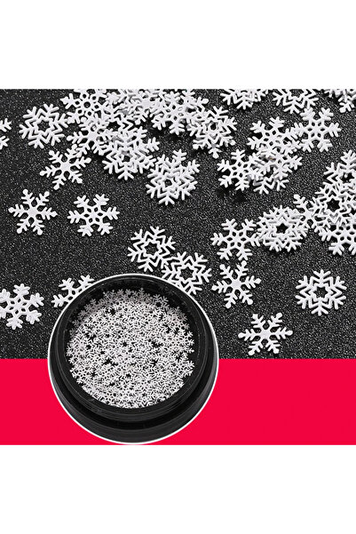 Choice زينة أظافر بتصميم رقاقات الثلج البيضاء لفصل الشتاء الجديد 2022، زجاجة ...