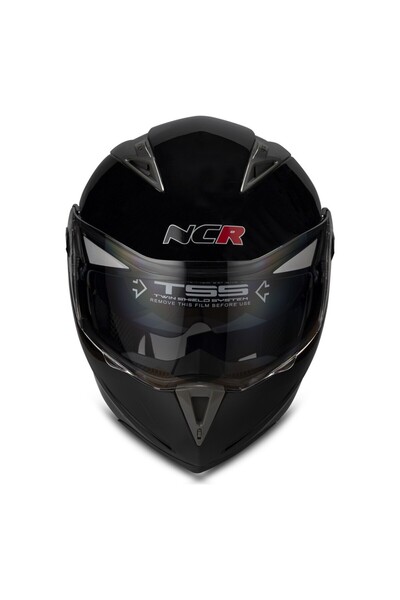 NCR Kask Çene Açılır Mat Siyah Vizörlü(ECE BELGELİ)