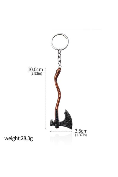 Miniso K00408 Game God of War 5 Ragnarok Keychains Thor's Hammer Mjolnir Krat...