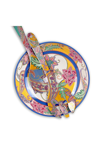 Lucky Art Paiselle Melamine 3-Piece Salad Serving Set
