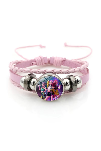 Miniso Pink-06 KPop Demon Hunter Bracelet Cartoon Anime Cosplay Bracelet Wove...