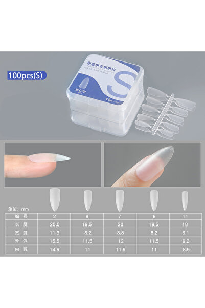 Choice S01 علبة واحدة/100 قطعة أظافر صناعية غير لامعة، لا تحتاج إلى تلميع، سه...