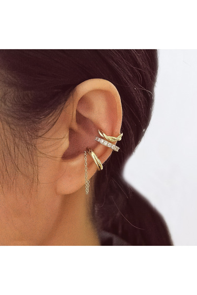 Choice KVGOLD2 3pcs/Set Fashion Minimalist Rhinestone Clip Earrings Vintage E...