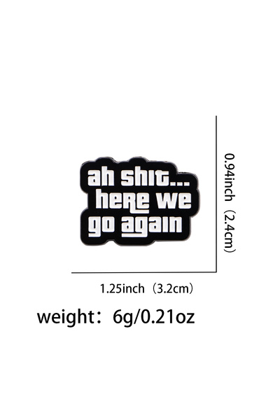 Choice 1 Funny Quotations plz use it Enamel Pin Flower Badges Lapel Pins for ...