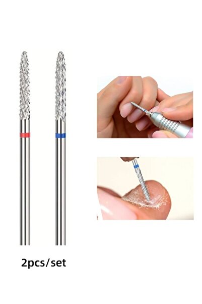 Choice 2pcs 2pcs Stainless Steel Nail Drill Bits,- Removing cuticle Bits 3/32...