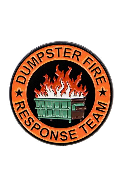 Choice 1 DUMPSTER FIRE Enamel Pin Cartoon Brooch For Coat Women's Brooches Fa...