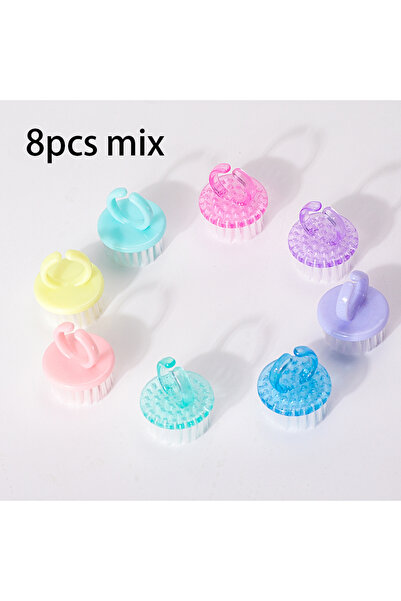 Choice 8pcs mix 1/8/16Pcs Plastic Nail Brushes Mix Color Nail Hand Scrubbing ...