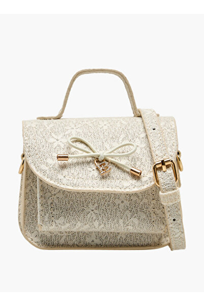 Flora Bella by Shoexpress حقيبة كروسبودي مزينة بفيونكة وحزام قابل للفصل، من م...