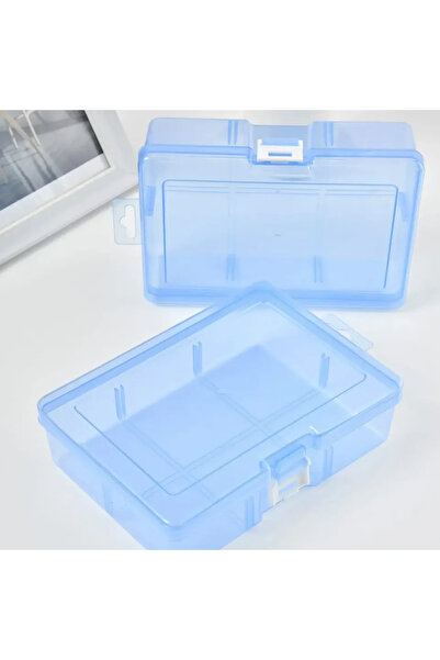 Choice صناديق تخزين بلاستيكية شفافة باللون الأزرق لإكسسوارات المجوهرات والأدو...