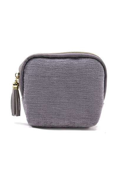 Choice حقيبة تخزين مجوهرات مخملية رمادية اللون مكونة من 5 طبقات، حقيبة سفر لح...