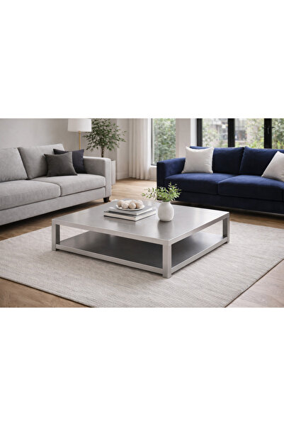 alkametal PASLANMAZ ORTA SEHPA 80 CM X 80 CM MAT