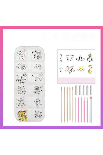 Choice 6 Grids crystal ab Professional Tooth Gem Kit DIY Crystals Jewelry Kit...
