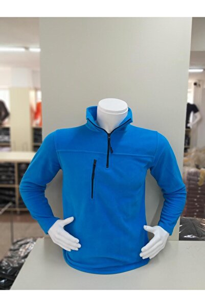 PERSONELİTY Light Blue Fleece Sweatshirt