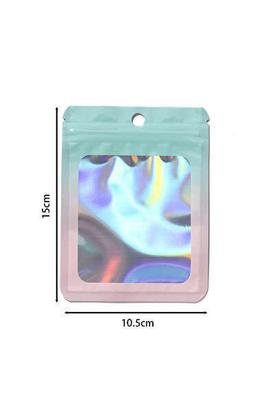 Choice أكياس بلاستيكية سميكة بسحاب، لون أخضر، مقاس 10×15 سم، 50 قطعة، متدرجة ...