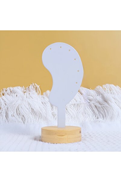 Choice حامل عرض أقراط حديدي أبيض قطعة واحدة، حامل أقراط معدني مبتكر على شكل أ...