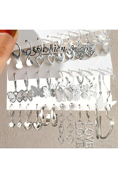 Choice طقم أقراط AYA6617001 بتصميم عصري بسيط وأنيق للنساء، بنمط كلاسيكي مجوف ...
