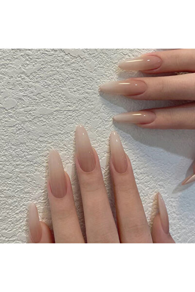 Choice J88541 ٢٤ قطعة من الأظافر الاصطناعية الطويلة اللاصقة (على شكل دمعة)، م...