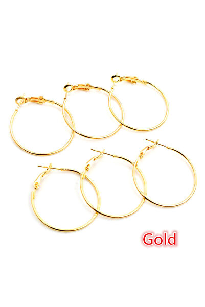 Choice 20 قطعة من الأقراط الدائرية الكبيرة المطلية بالذهب عيار 30 مم، متوفرة ...