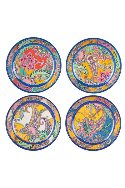 Lucky Art Paiselle Melamin 4Lu Yemek Tabak Seti 21Cm