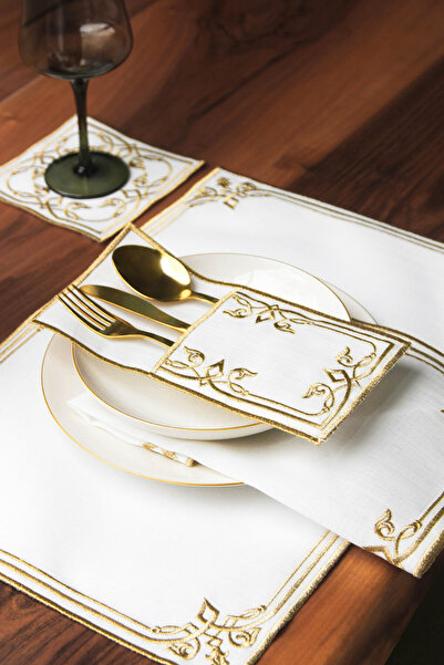 iwa concept Embroidered Ramadan Iftar Tableware Presentation Set - 24 Piece R...