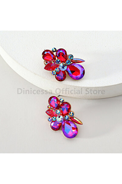 Choice Rose-Red Fashion Original Geometric Bridesmaids Wedding Party Statemen...