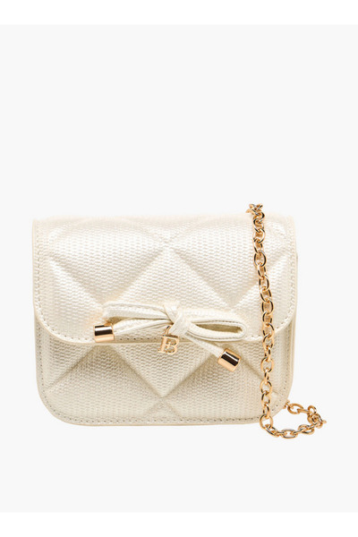 Flora Bella by Shoexpress حقيبة كروسبودي مزينة بفيونكة مبطنة وحزام سلسلة، من ...