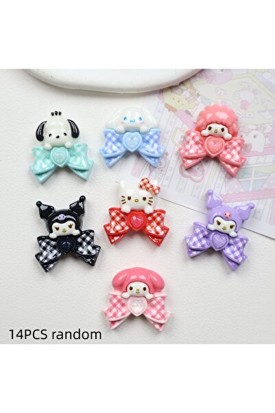 Choice 14PCS random 14/70PCS Cartoon Love Tie DIY Cream Gel Phone Case Haircl...