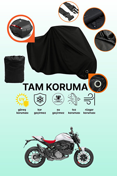 dokaca Black Rear Bag and Lock Compatible Ducati Monster 937 Plus Compatible ...