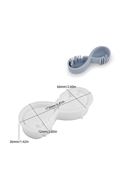 Choice resin mold DIY YOU And ME Eternal Love Candlestick Silicone Mold Infin...