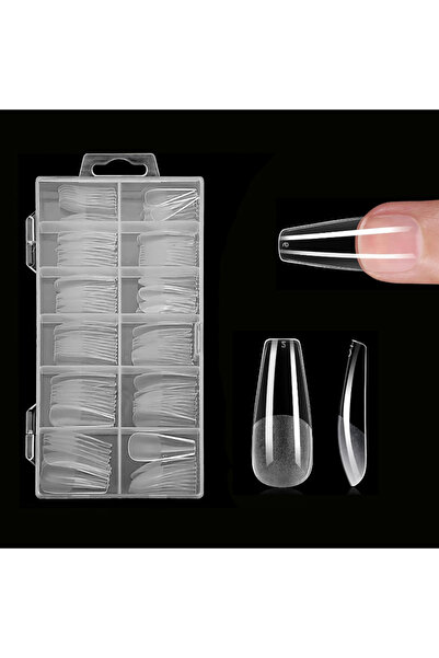 Choice 120 Long ladder 120pcs Pure Color Matte Ballet Coffin Nail Tips Long T...