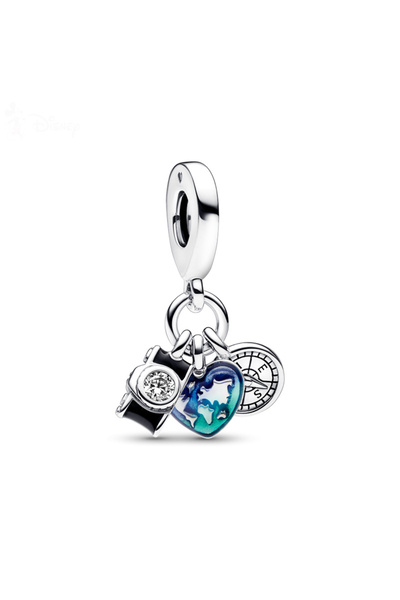 Miniso CMS1812 Silver Charm 925 Sterling Silver Charms Camera Love Globe Comp...