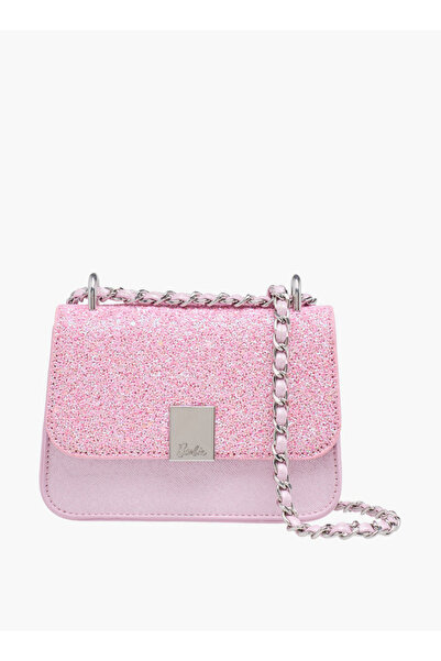 Barbie حقيبة كروس لامعة بحزام سلسلة - الارتفاع 15 × العرض 12 × العمق 5 سم