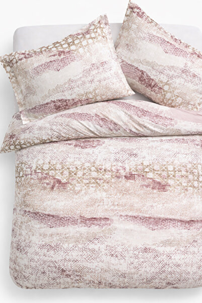 İQON Double Duvet Cover Set Terracota Dried Rose Setçi̇ft