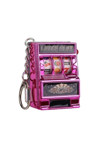 Choice D Red Simple Fashion Trend Keychain Toy Fruit Machine Slot Machine Key...