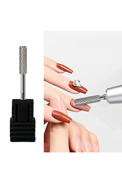 Choice Light Grey NotNoot Nail Drill Bits 3/32'' - Barrel Carbide Bit (Medium...