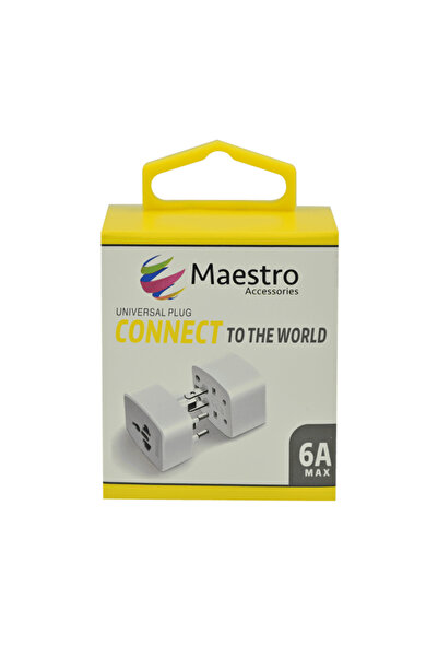 Maestro محول السفر العالمي أبيض