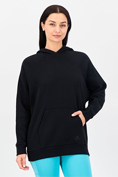 adidas Women Sportswear Fit Long Sleeve Outdoor Hoodie, Black