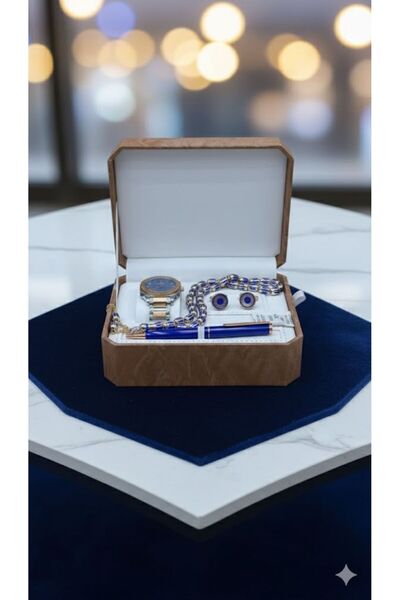 Boutique Luxury men's accessory set in blue