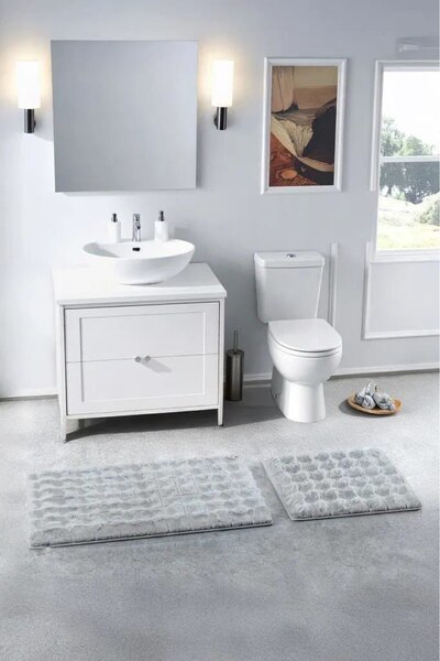 Naturel Collection Χαλάκι μπάνιου Rabbit Feather 2 τεμαχίων με αντιολισθητική...