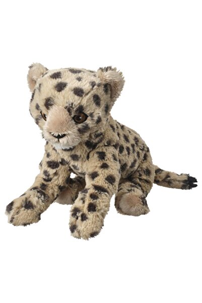 IKEA لعبة ناعمة على شكل فهد صغير باللون البيج مقاس 24 سم