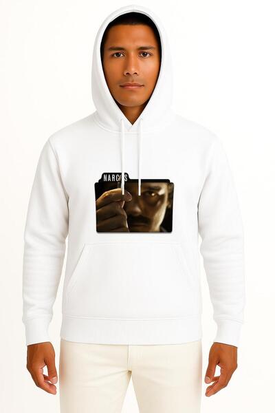 Bahriyeli Collection Hooded Narcos 1 Chest Printed Unisex Sweatshirt
