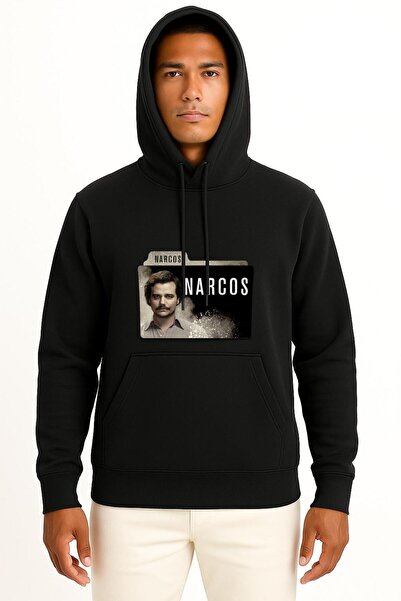 Bahriyeli Collection Hooded Narcos 2 Chest Printed Unisex Sweatshirt