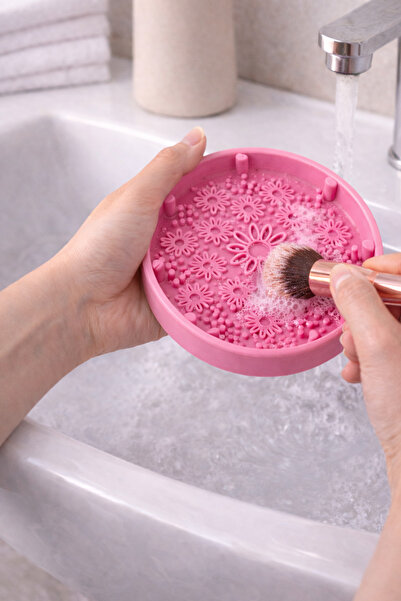 Artpera3d Makyaj Fırçası Temizleyici – Çiçek Desenli Pratik Fırça Yıkama Apar...