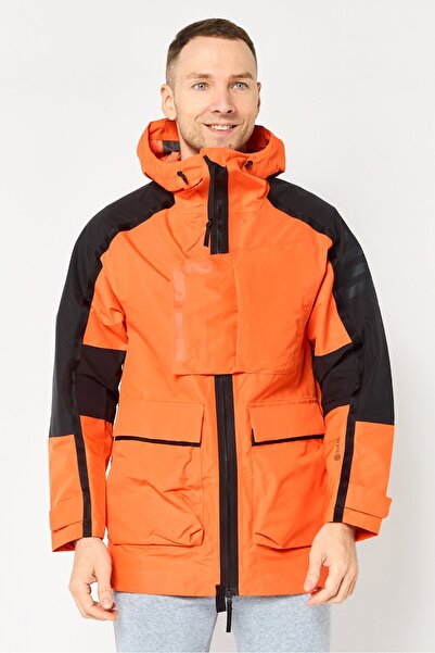 adidas Men Sportswear Fit Long Sleeves Outdoor Jacket, Orange