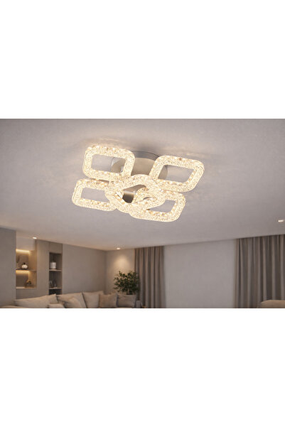Led 2026 MODEL 4+1 TAVANA MONTE 3 RENKLİ LEDLİ DİMMERLİ 4 KADEMELİ AVİZE
