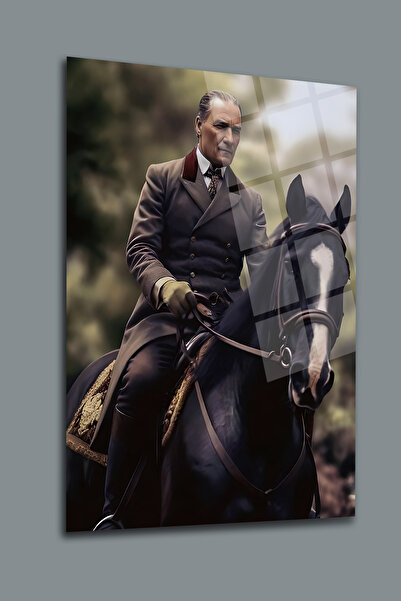 glassartdesign Pictură pe sticlă Ataturk-176